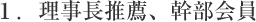 理事長・推薦、幹部会員