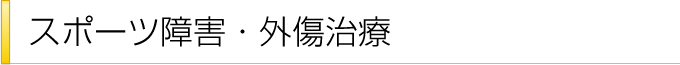 スポーツ障害・外傷治療